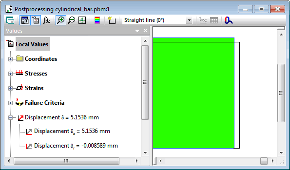 Cylindrical rod mechanical simulation